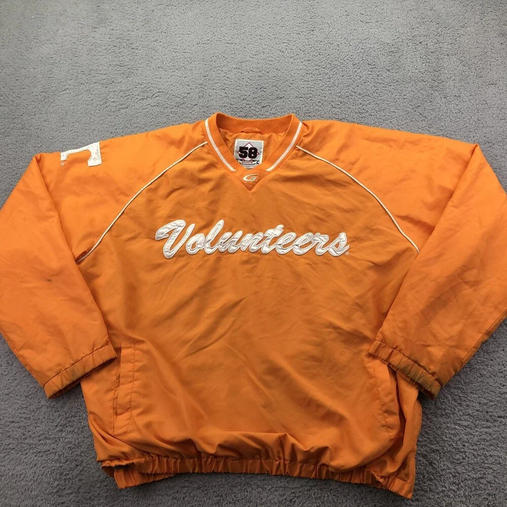 Tennessee Volunteers Jacket Mens 2XL Orange NCAA Football 58 Sports Pullover